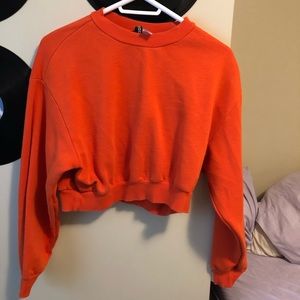 bright orange crew neck